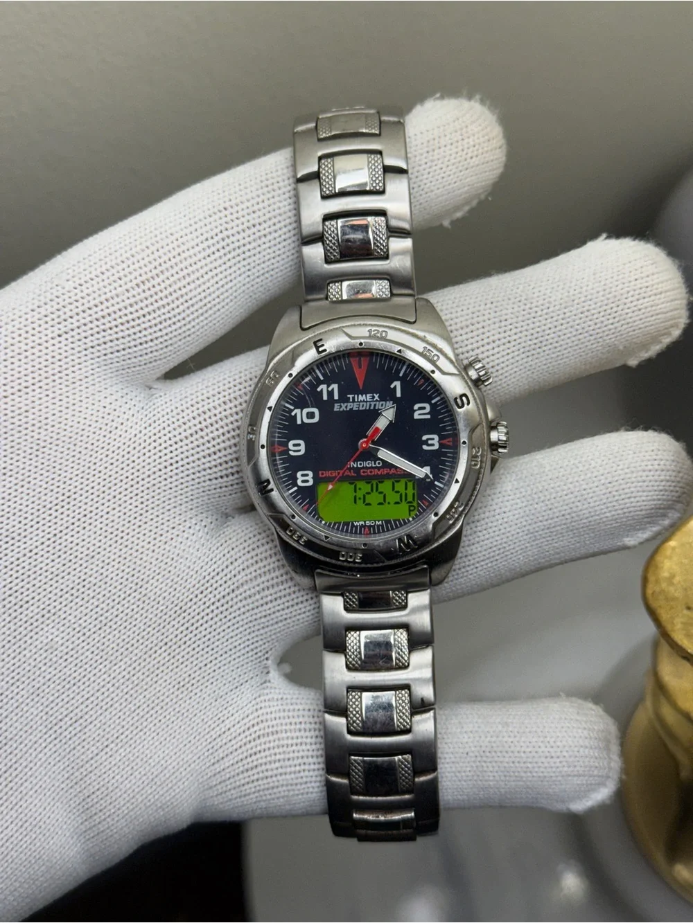 Timex Expedition Men's Stainless Steel Analog-Digital Watch rare find